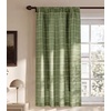 NICETOWN Balloon Curtains for Windows Plaid Patern, Linen Blend Roman Shades W46 x L63 in, Vintage Farmhouse Style Kitchen Curtains Length Adjustable, Tie up Curtains for Bathroom, 1 Panel, Taupe(Layer Plaid | Green)