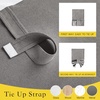 NICETOWN Black 100% Blackout French Linen Door Curtains for Window(Grey)