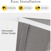 NICETOWN Black 100% Blackout French Linen Door Curtains for Window(Grey)