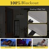 NICETOWN Black 100% Blackout French Linen Door Curtains for Window(Grey)
