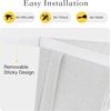 NICETOWN Black 100% Blackout French Linen Door Curtains for Window(Light Grey)