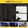 NICETOWN Black 100% Blackout French Linen Door Curtains for Window(Pure White)