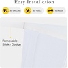 NICETOWN Black 100% Blackout French Linen Door Curtains for Window(Pure White)