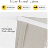 NICETOWN Black 100% Blackout French Linen Door Curtains for Window(Silver Grey)
