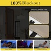 NICETOWN Black 100% Blackout French Linen Door Curtains for Window(Taupe)