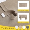 NICETOWN Black 100% Blackout French Linen Door Curtains for Window(Taupe)