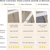 NICETOWN Black 100% Blackout French Linen Door Curtains for Window(Taupe)