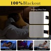 NICETOWN Black 100% Blackout Linen French Door Curtain for Small Window(Grey)