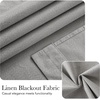 NICETOWN Black 100% Blackout Linen French Door Curtain for Small Window(Grey)