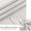 NICETOWN Black 100% Blackout Linen French Door Curtain for Small Window(Greyish White)