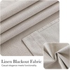 NICETOWN Black 100% Blackout Linen French Door Curtain for Small Window(Light Grey)