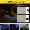 NICETOWN Black 100% Blackout Linen French Door Curtain for Small Window(Sand)