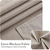 NICETOWN Black 100% Blackout Linen French Door Curtain for Small Window(Taupe)