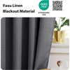NICETOWN French Door Curtains for Window, Room Darkening Privacy Thermal Insulated Curtains for Kitchen, Farmhouse Linen Door Shade for Office, Tie Up Shades, 26 X 72 Inches, Angora, 1 Panel(Charcoal Gray)