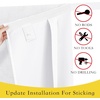 NICETOWN French Door Curtains for Window, Room Darkening Privacy Thermal Insulated Curtains for Kitchen, Farmhouse Linen Door Shade for Office, Tie Up Shades, 26 X 72 Inches, Angora, 1 Panel(Greyish White)