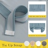 NICETOWN French Door Curtains for Window, Room Darkening Privacy Thermal Insulated Curtains for Kitchen, Farmhouse Linen Door Shade for Office, Tie Up Shades, 26 X 72 Inches, Angora, 1 Panel(Mist Blue)