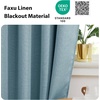 NICETOWN French Door Curtains for Window, Room Darkening Privacy Thermal Insulated Curtains for Kitchen, Farmhouse Linen Door Shade for Office, Tie Up Shades, 26 X 72 Inches, Angora, 1 Panel(Mist Blue)