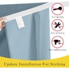 NICETOWN French Door Curtains for Window, Room Darkening Privacy Thermal Insulated Curtains for Kitchen, Farmhouse Linen Door Shade for Office, Tie Up Shades, 26 X 72 Inches, Angora, 1 Panel(Mist Blue)