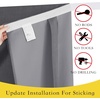 NICETOWN French Door Curtains for Window, Room Darkening Privacy Thermal Insulated Curtains for Kitchen, Farmhouse Linen Door Shade for Office, Tie Up Shades, 26 X 72 Inches, Angora, 1 Panel(Charcoal Gray)
