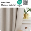 NICETOWN French Door Curtains for Window, Room Darkening Privacy Thermal Insulated Curtains for Kitchen, Farmhouse Linen Door Shade for Office, Tie Up Shades, 26 X 72 Inches, Angora, 1 Panel(Angora)