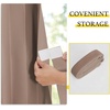 NICETOWN Linen Curtains for Bedroom Living Room, Sheer Door Curtains & Drapes 80 inches Length for Doorway Farmhouse Country Accordion Style Curtain for Sliding Glass Door, 38″ Wide, Angora, 1 Panel(Cappuccino)