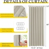 NICETOWN Linen Curtains for Bedroom Living Room, Sheer Door Curtains & Drapes 80 inches Length for Doorway Farmhouse Country Accordion Style Curtain for Sliding Glass Door, 38″ Wide, Angora, 1 Panel(Natural)