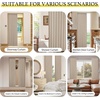 NICETOWN Linen Curtains for Bedroom Living Room, Sheer Door Curtains & Drapes 80 inches Length for Doorway Farmhouse Country Accordion Style Curtain for Sliding Glass Door, 38″ Wide, Angora, 1 Panel(Taupe)