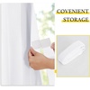 NICETOWN Linen Curtains for Bedroom Living Room, Sheer Door Curtains & Drapes 80 inches Length for Doorway Farmhouse Country Accordion Style Curtain for Sliding Glass Door, 38″ Wide, Angora, 1 Panel(Pure White)