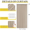 NICETOWN Linen Curtains for Bedroom Living Room, Sheer Door Curtains & Drapes 80 inches Length for Doorway Farmhouse Country Accordion Style Curtain for Sliding Glass Door, 38″ Wide, Angora, 1 Panel(Taupe)