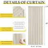 NICETOWN Linen Curtains for Bedroom Living Room, Sheer Door Curtains & Drapes 80 inches Length for Doorway Farmhouse Country Accordion Style Curtain for Sliding Glass Door, 38″ Wide, Angora, 1 Panel(Natural Beige)