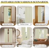 NICETOWN Linen Curtains for Bedroom Living Room, Sheer Door Curtains & Drapes 80 inches Length for Doorway Farmhouse Country Accordion Style Curtain for Sliding Glass Door, 38″ Wide, Angora, 1 Panel(Light Beige)