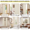 NICETOWN Linen Curtains for Bedroom Living Room, Sheer Door Curtains & Drapes 80 inches Length for Doorway Farmhouse Country Accordion Style Curtain for Sliding Glass Door, 38″ Wide, Angora, 1 Panel(Greyish White)