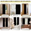 NICETOWN Linen Curtains for Bedroom Living Room, Sheer Door Curtains & Drapes 80 inches Length for Doorway Farmhouse Country Accordion Style Curtain for Sliding Glass Door, 38″ Wide, Angora, 1 Panel(Black)