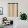 NICETOWN Linen Curtains for Bedroom Living Room, Sheer Door Curtains & Drapes 80 inches Length for Doorway Farmhouse Country Accordion Style Curtain for Sliding Glass Door, 38″ Wide, Angora, 1 Panel(Biscotti Beige)