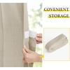 NICETOWN Linen Curtains for Bedroom Living Room, Sheer Door Curtains & Drapes 80 inches Length for Doorway Farmhouse Country Accordion Style Curtain for Sliding Glass Door, 38″ Wide, Angora, 1 Panel(Angora)