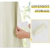 NICETOWN Linen Curtains for Bedroom Living Room, Sheer Door Curtains & Drapes 80 inches Length for Doorway Farmhouse Country Accordion Style Curtain for Sliding Glass Door, 38″ Wide, Angora, 1 Panel(Light Beige)
