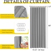 NICETOWN Linen Curtains for Bedroom Living Room, Sheer Door Curtains & Drapes 80 inches Length for Doorway Farmhouse Country Accordion Style Curtain for Sliding Glass Door, 38″ Wide, Angora, 1 Panel(Silver Grey)