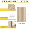 NICETOWN Linen Curtains for Bedroom Living Room, Sheer Door Curtains & Drapes 80 inches Length for Doorway Farmhouse Country Accordion Style Curtain for Sliding Glass Door, 38″ Wide, Angora, 1 Panel(Biscotti Beige)