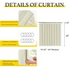 NICETOWN Linen Curtains for Bedroom Living Room, Sheer Door Curtains & Drapes 80 inches Length for Doorway Farmhouse Country Accordion Style Curtain for Sliding Glass Door, 38″ Wide, Angora, 1 Panel(Light Beige)