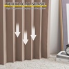 NICETOWN Linen Curtains for Bedroom Living Room, Sheer Door Curtains & Drapes 80 inches Length for Doorway Farmhouse Country Accordion Style Curtain for Sliding Glass Door, 38″ Wide, Angora, 1 Panel(Cappuccino)