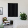 NICETOWN Linen Curtains for Bedroom Living Room, Sheer Door Curtains & Drapes 80 inches Length for Doorway Farmhouse Country Accordion Style Curtain for Sliding Glass Door, 38″ Wide, Angora, 1 Panel(Black)