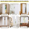 NICETOWN Linen Curtains for Bedroom Living Room, Sheer Door Curtains & Drapes 80 inches Length for Doorway Farmhouse Country Accordion Style Curtain for Sliding Glass Door, 38″ Wide, Angora, 1 Panel(Pure White)