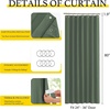 NICETOWN Linen Curtains for Bedroom Living Room, Sheer Door Curtains & Drapes 80 inches Length for Doorway Farmhouse Country Accordion Style Curtain for Sliding Glass Door, 38″ Wide, Angora, 1 Panel(Dark Mallard)