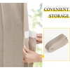 NICETOWN Linen Curtains for Bedroom Living Room, Sheer Door Curtains & Drapes 80 inches Length for Doorway Farmhouse Country Accordion Style Curtain for Sliding Glass Door, 38″ Wide, Angora, 1 Panel(Taupe)