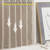 NICETOWN Linen Curtains for Bedroom Living Room, Sheer Door Curtains & Drapes 80 inches Length for Doorway Farmhouse Country Accordion Style Curtain for Sliding Glass Door, 38″ Wide, Angora, 1 Panel(Taupe)