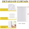 NICETOWN Linen Curtains for Bedroom Living Room, Sheer Door Curtains & Drapes 80 inches Length for Doorway Farmhouse Country Accordion Style Curtain for Sliding Glass Door, 38″ Wide, Angora, 1 Panel(Pure White)