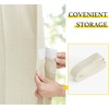 NICETOWN Linen Curtains for Bedroom Living Room, Sheer Door Curtains & Drapes 80 inches Length for Doorway Farmhouse Country Accordion Style Curtain for Sliding Glass Door, 38″ Wide, Angora, 1 Panel(Greyish White)