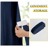 NICETOWN Linen Curtains for Bedroom Living Room, Sheer Door Curtains & Drapes 80 inches Length for Doorway Farmhouse Country Accordion Style Curtain for Sliding Glass Door, 38″ Wide, Angora, 1 Panel(Navy)