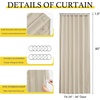 NICETOWN Linen Curtains for Bedroom Living Room, Sheer Door Curtains & Drapes 80 inches Length for Doorway Farmhouse Country Accordion Style Curtain for Sliding Glass Door, 38″ Wide, Angora, 1 Panel(Angora)