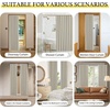 NICETOWN Linen Curtains for Bedroom Living Room, Sheer Door Curtains & Drapes 80 inches Length for Doorway Farmhouse Country Accordion Style Curtain for Sliding Glass Door, 38″ Wide, Angora, 1 Panel(Natural)